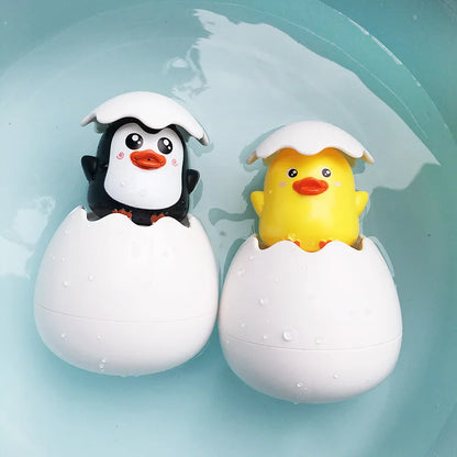 Baby Bathing Toy – Cute Duck & Penguin Egg Water Sprinkler for Kids