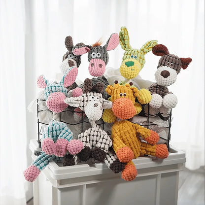 Donkey Plush Dog Toy – Soft Squeaky Chew Toy for Puppies & Dogs