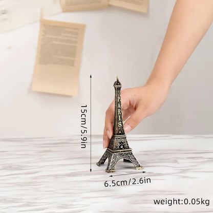 Bronze Eiffel Tower Figurine – Metal Home Decor & Souvenir Ornament