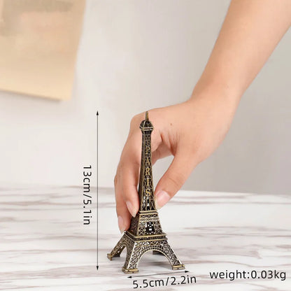 Bronze Eiffel Tower Figurine – Metal Home Decor & Souvenir Ornament