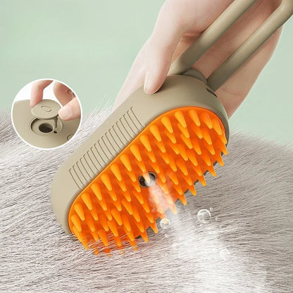3-in-1 Pet Spray Massage Brush – Steam, Groom & Hair Removal Comb for Dogs & Cats