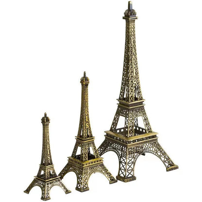 Bronze Eiffel Tower Figurine – Metal Home Decor & Souvenir Ornament