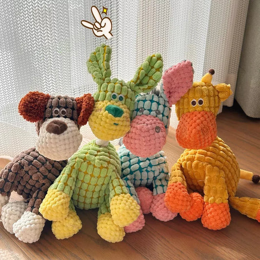 Donkey Plush Dog Toy – Soft Squeaky Chew Toy for Puppies & Dogs