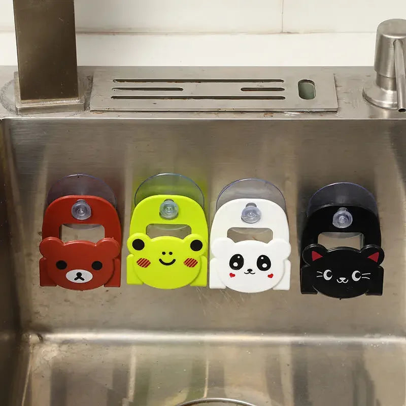 Cartoon Sponge Holder – Kitchen Sink Organizer Rack for Sponges & Rags