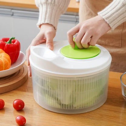 Manual Salad Spinner – Multifunctional Vegetable & Fruit Dehydrator with Drain Basket