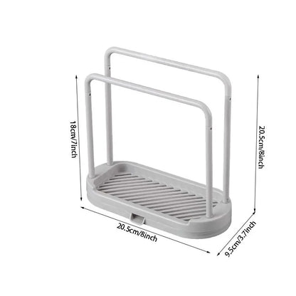Kitchen Sink Drain Rack – Storage Stand for Sponges, Rags & Cleaning Tools