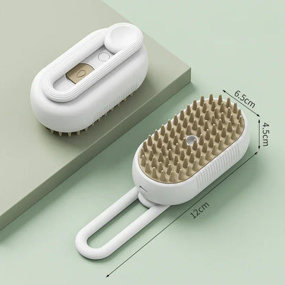 3-in-1 Pet Spray Massage Brush – Steam, Groom & Hair Removal Comb for Dogs & Cats