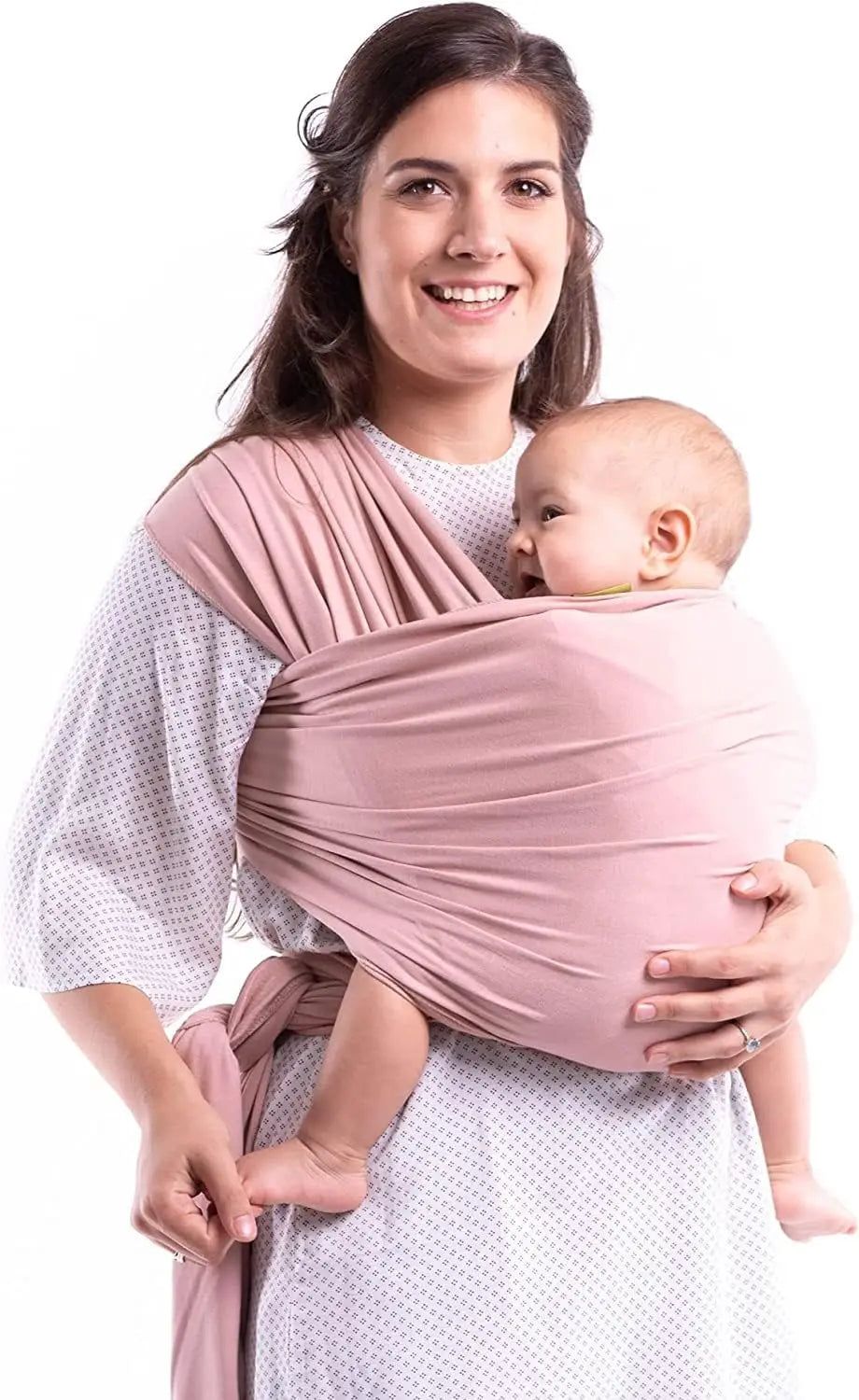 Cotton Baby Wrap Carrier – Newborn to Toddler Sling for Comfortable Travel (0–36 Months)