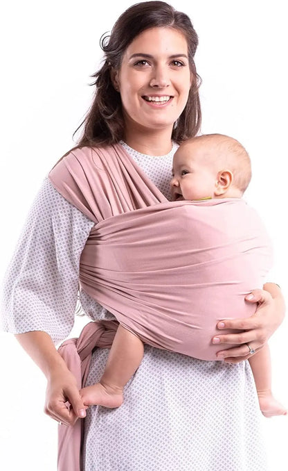 Cotton Baby Wrap Carrier – Newborn to Toddler Sling for Comfortable Travel (0–36 Months)