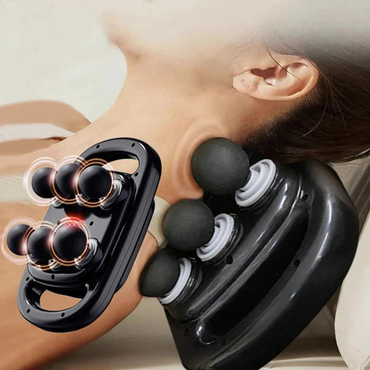 Massage Gun with 6 Heads – Deep Tissue Percussion Massager for Full Body & Neck Relief