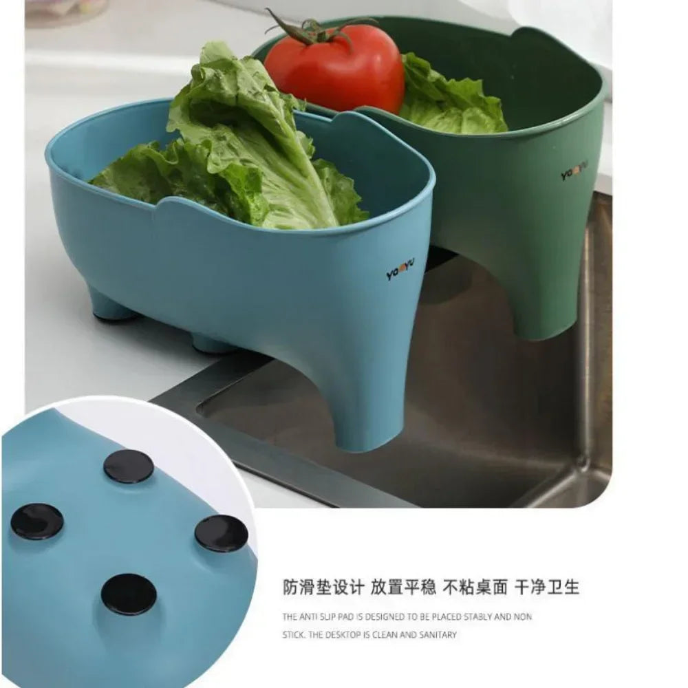 Elephant Sink Strainer – Hanging Drain Basket for Food & Kitchen Use