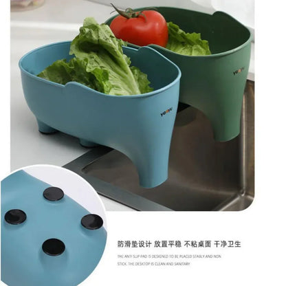 Elephant Sink Strainer – Hanging Drain Basket for Food & Kitchen Use