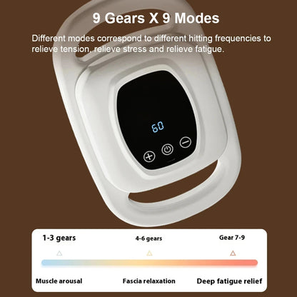Massage Gun with 6 Heads – Deep Tissue Percussion Massager for Full Body & Neck Relief