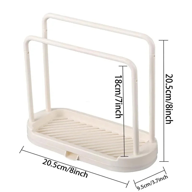 Kitchen Sink Drain Rack – Storage Stand for Sponges, Rags & Cleaning Tools
