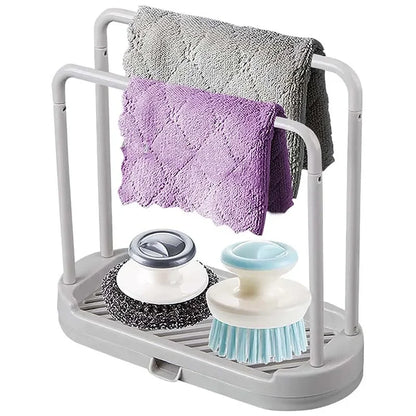 Kitchen Sink Drain Rack – Storage Stand for Sponges, Rags & Cleaning Tools