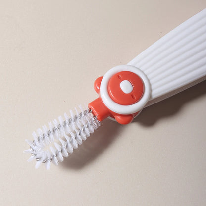 4-in-1 Baby Bottle Cleaning Brush Set – Portable Silicone Brush with Pacifier & Straw Cleaner