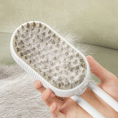 3-in-1 Pet Spray Massage Brush – Steam, Groom & Hair Removal Comb for Dogs & Cats