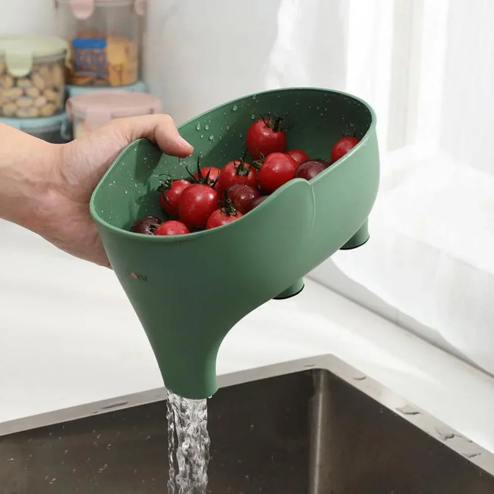 Elephant Sink Strainer – Hanging Drain Basket for Food & Kitchen Use