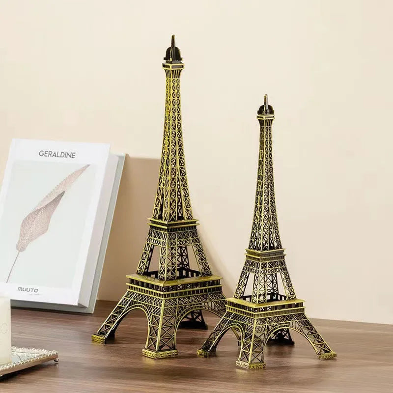 Bronze Eiffel Tower Figurine – Metal Home Decor & Souvenir Ornament