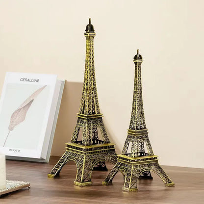 Bronze Eiffel Tower Figurine – Metal Home Decor & Souvenir Ornament