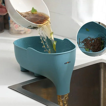 Elephant Sink Strainer – Hanging Drain Basket for Food & Kitchen Use
