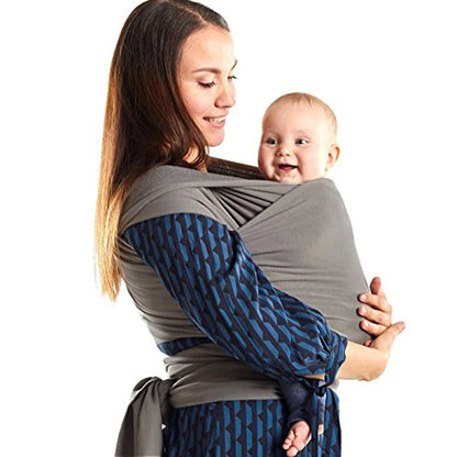 Cotton Baby Wrap Carrier – Newborn to Toddler Sling for Comfortable Travel (0–36 Months)