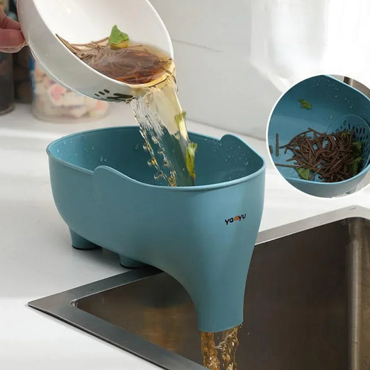 Elephant Sink Strainer – Hanging Drain Basket for Food & Kitchen Use