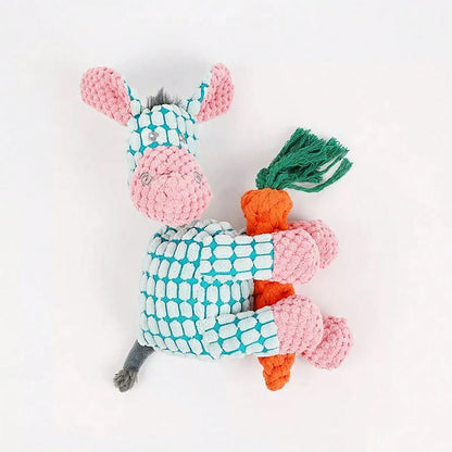 Donkey Plush Dog Toy – Soft Squeaky Chew Toy for Puppies & Dogs