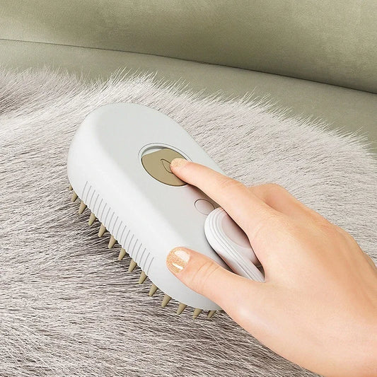 3-in-1 Pet Spray Massage Brush – Steam, Groom & Hair Removal Comb for Dogs & Cats
