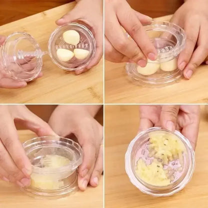 Manual Garlic Crusher – Multifunctional Press & Roller Chopper for Kitchen Use