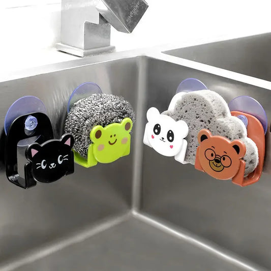 Cartoon Sponge Holder – Kitchen Sink Organizer Rack for Sponges & Rags