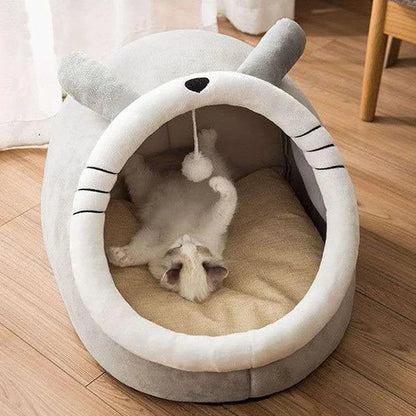Cat & Dog Bed – Foldable, Washable Cave Bed for Small Pets