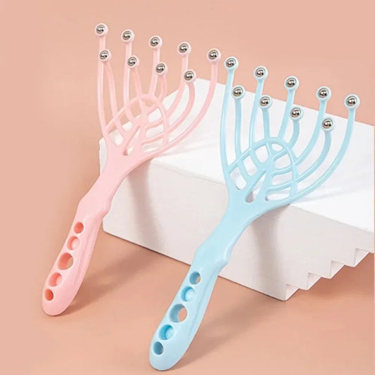 Head & Scalp Massager – Handheld Roller with 9 Claws for Stress Relief & Relaxation