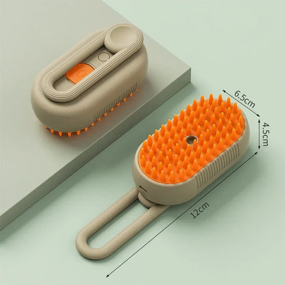 3-in-1 Pet Spray Massage Brush – Steam, Groom & Hair Removal Comb for Dogs & Cats