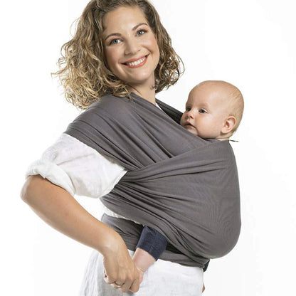 Cotton Baby Wrap Carrier – Newborn to Toddler Sling for Comfortable Travel (0–36 Months)