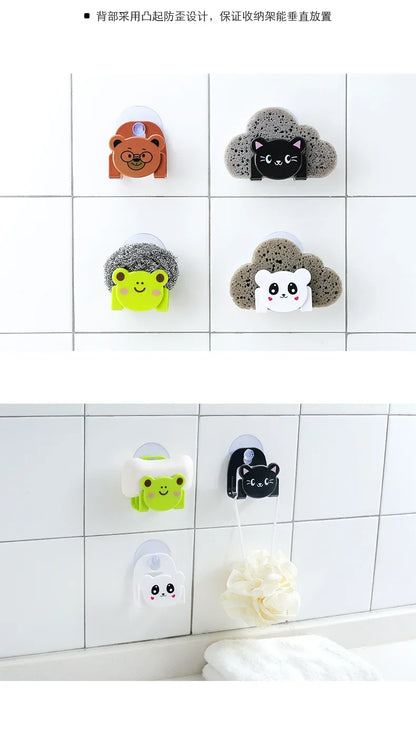 Cartoon Sponge Holder – Kitchen Sink Organizer Rack for Sponges & Rags