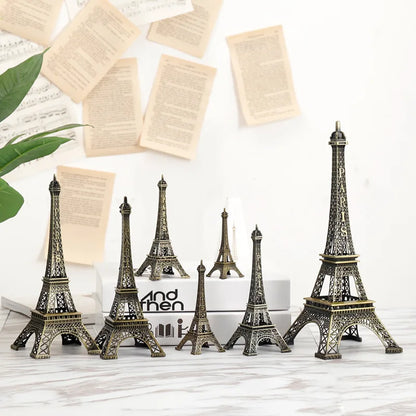 Bronze Eiffel Tower Figurine – Metal Home Decor & Souvenir Ornament
